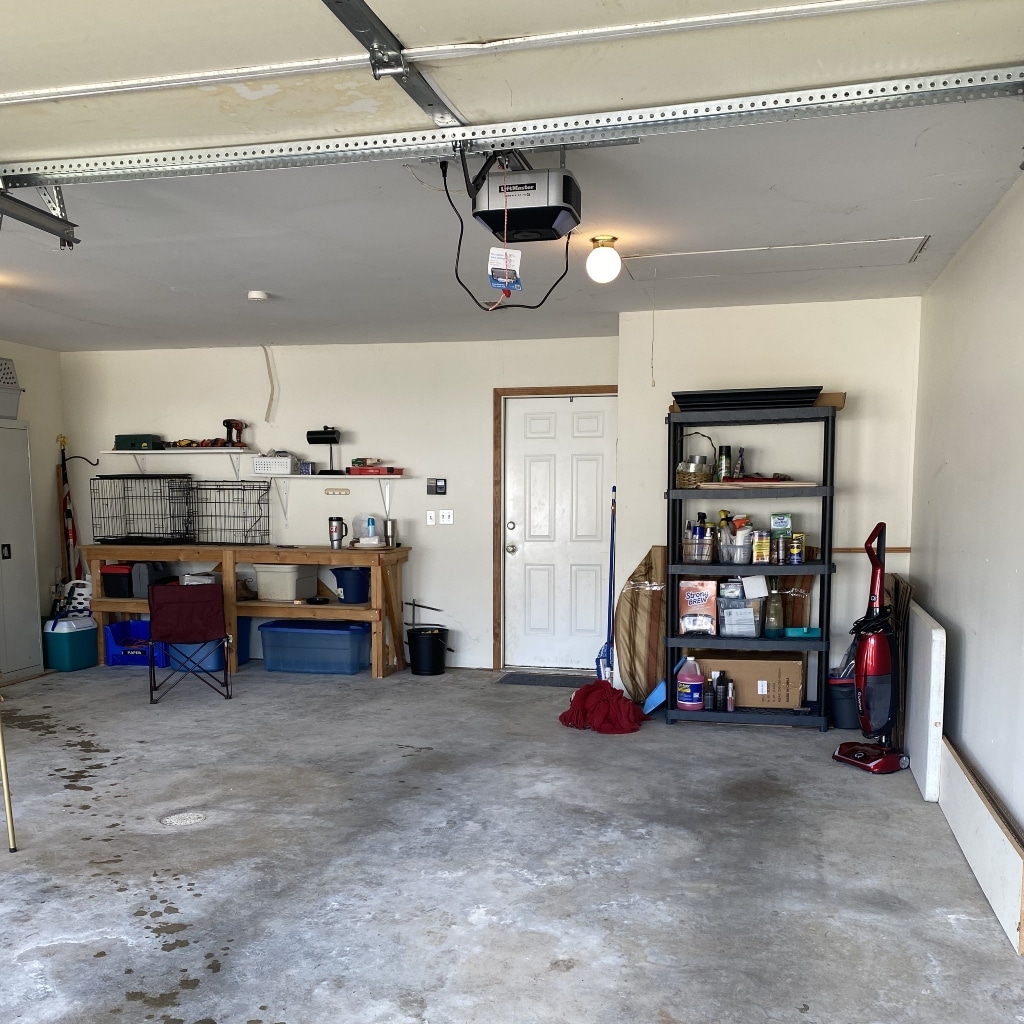 garage after being organized