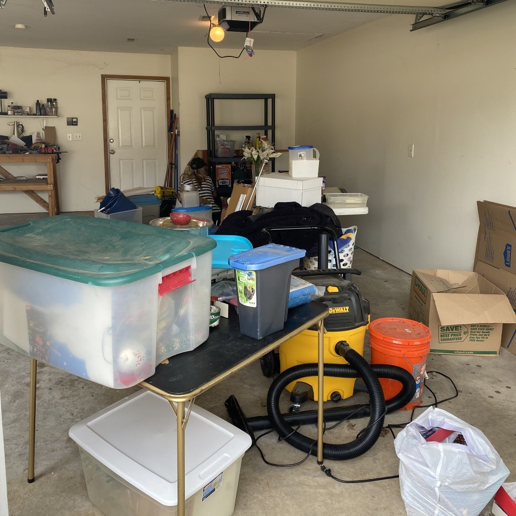 garage before being organized