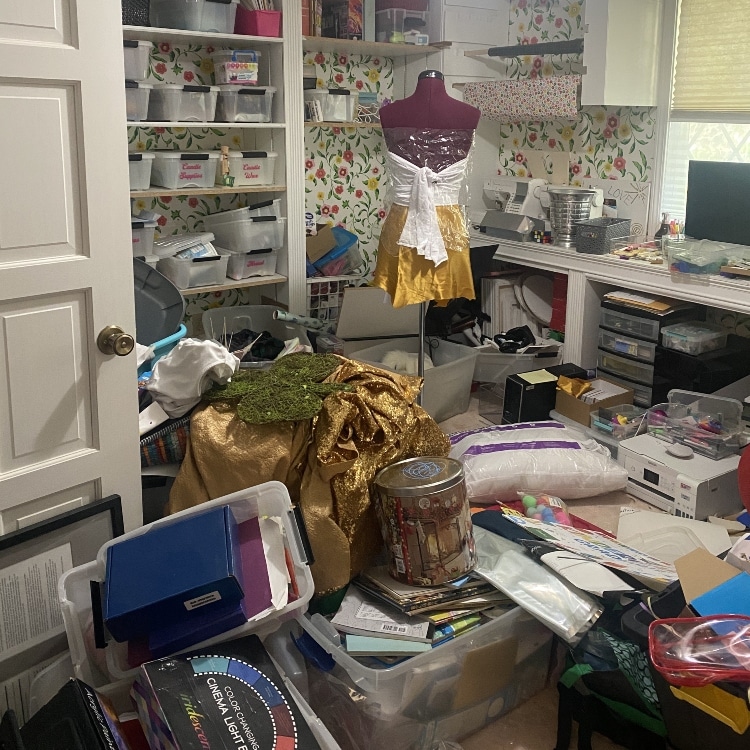 office -storage space before being organized